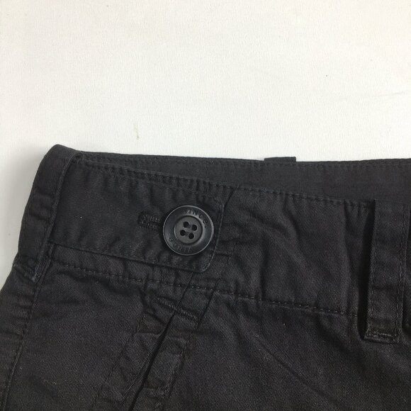 VINCE Black Wide Leg Waist Detail Logo Buttons Pant - Picture 6 of 10